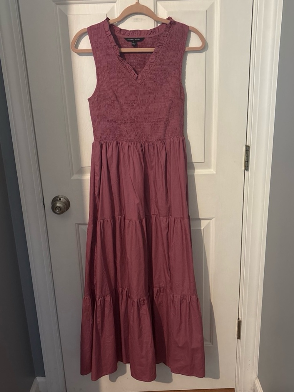 41 Hawthorn Rose Sleeveless Smocked Tiered Maxi Dress